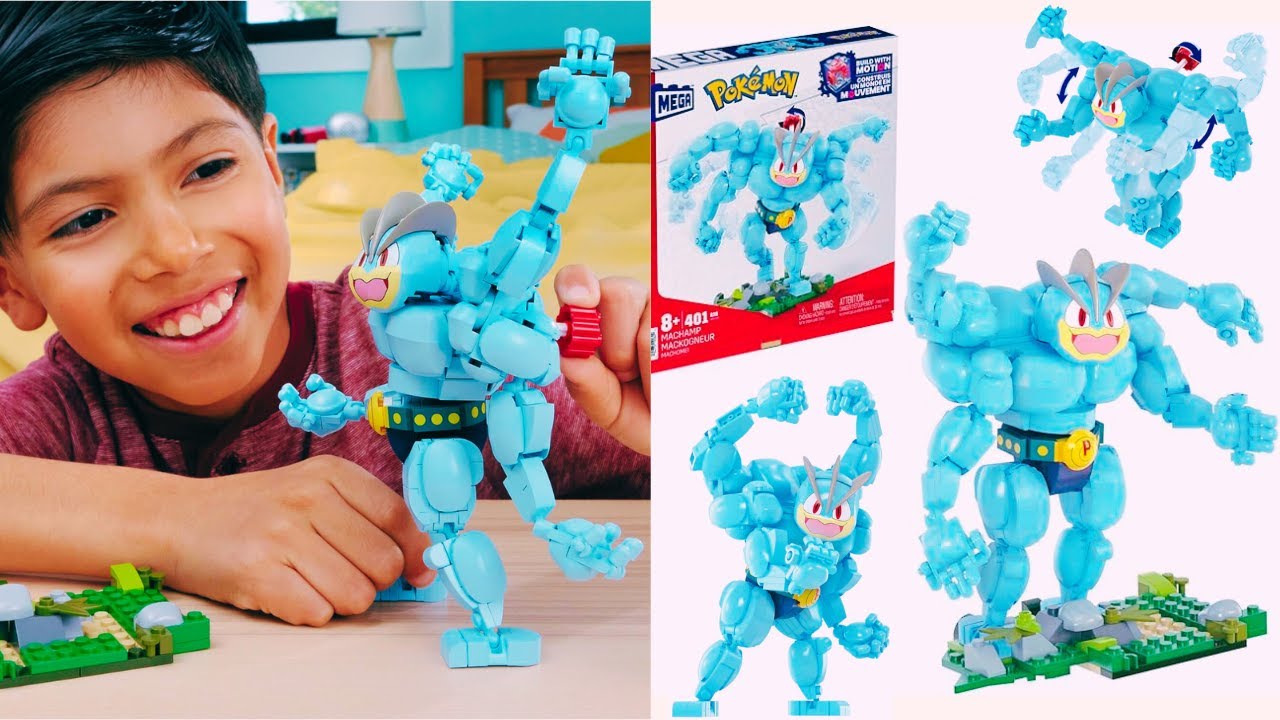 MACHAMP MEGA Building Set - 401 Pieces | Articulated & Poseable with Motion | 6 Inches Pokémon Toy