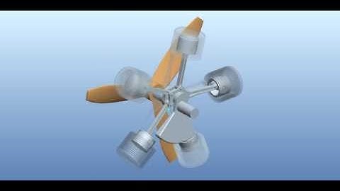Radial Engine animated in Pro/E Wildfire 5