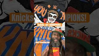 VERY NICE, VERY EVIL, VERY CHAMPIONS! Knicks win NBA Championship! #wwe #nba #shorts