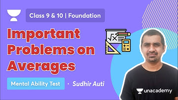 NTSE MAT  | Important Problems on Averages | Sudhir Auti | Foundation