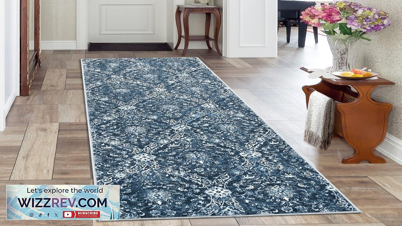 Garvee Vintage Rug 2x6 Runners Rug for Hallways Washable Medallion Area Rugs