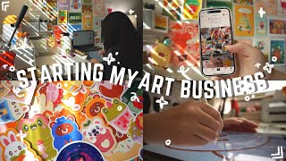 How I Started My Art Business | Making Stickers, Prepping for Launch \& Tips to Get Started