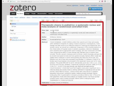 Zotero Part II: