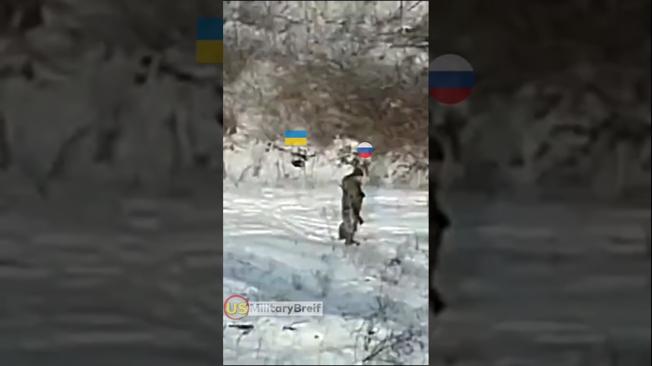 Российский солдат не успел среагировать.