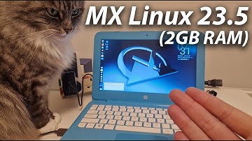 MX Linux 23.5 on HP Stream 11 with 2GB RAM (Installed) #chill