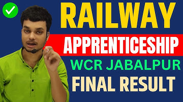 WCR Jabalpur Apprentice Result 2025 Out | Railway Apprentice Result 2025 Check Now