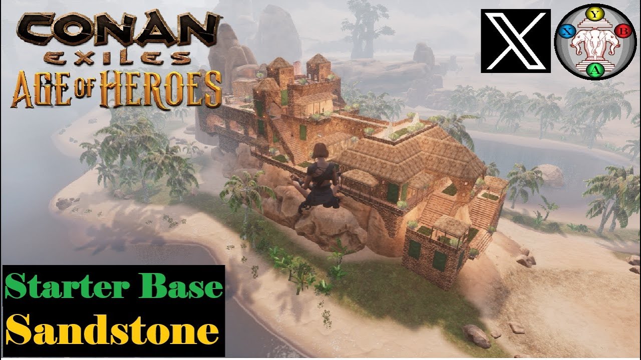 Conan Exiles ep 7/8 (Starter Base) Sandstone Base Build