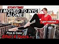 The time I moved to New York City alone and broke (it was rough) | MY STORY | Pros & Cons