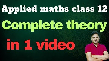 complete Theory from All Chapters | Applied mathematics class 12 | Gaur Classes