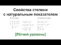 Свойства степени с натуральным показателем