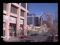 1994, Centennial parking garage construction and Penny Lane Mall street front, Calgary, Ab