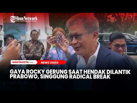 Gaya Rocky Gerung Saat Hendak Dilantik Prabowo, Singgung Radical Break