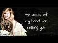 Avril Lavigne - When You're gone lyrics on screen (hd)