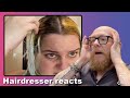 She goes from green to platinum  hairdresser reacts to hair fail hair beauty