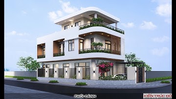 Mẫu nhà lô góc 2 mặt tiền hiện đại #nhalogoc