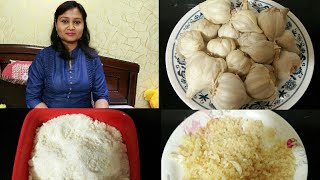 Garlic powder,homestyle garlic powder,simple and easy garlic powder recipe,anvesha,s creativity