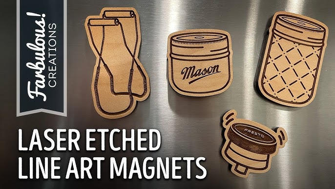 DIY Fridge Magnets, Laser Cut Fridge Magnets