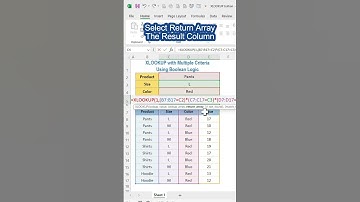 Unleash XLOOKUP with multiple criteria using Boolean Logic #excel #shorts #exceltips #lookup