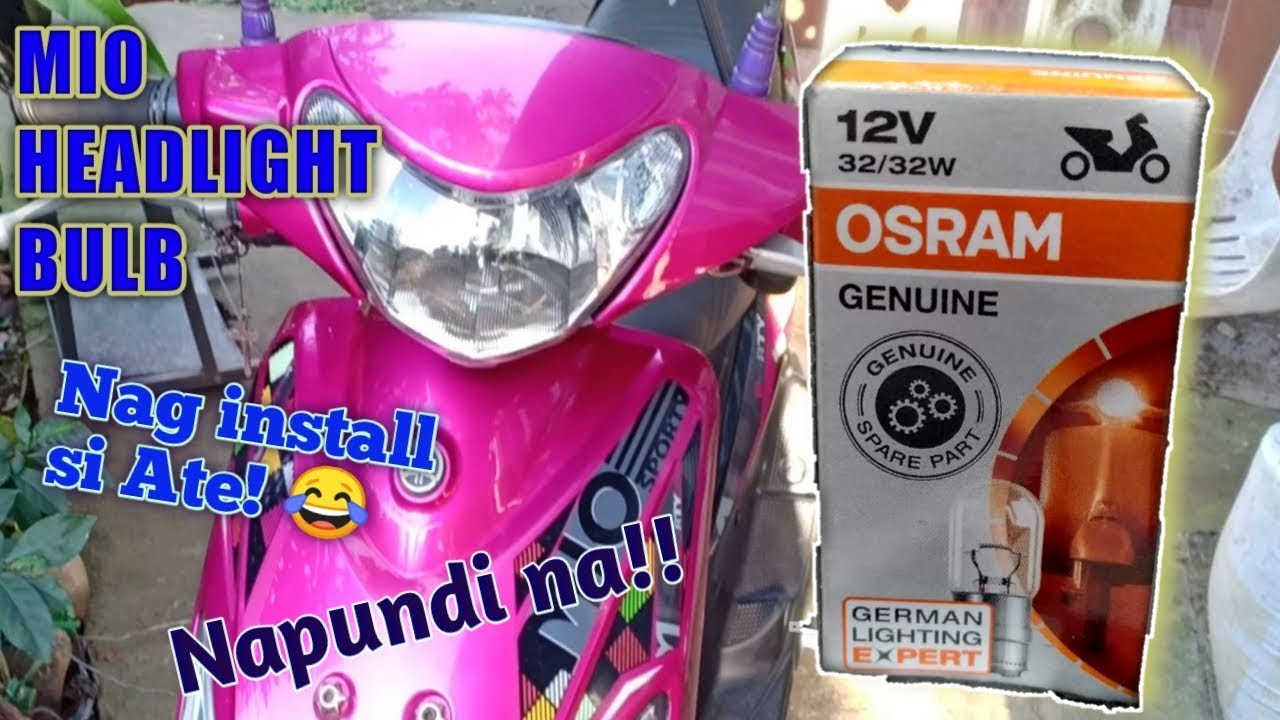 MIO SPORTY HEADLIGHT BULB DIY INSTALLATION OSRAM BULB