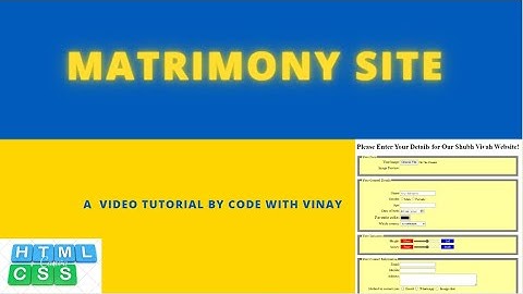 Create a matrimonial website Web page Using HTML CSS #css #html