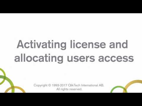 Activating license and allocating users access - Qlik Sense