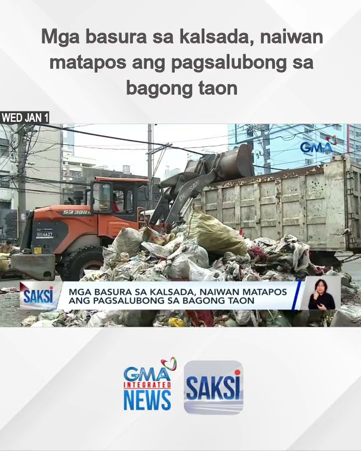 Mga basura sa kalsada, naiwan matapos ang pagsalubong sa bagong taon | Saksi