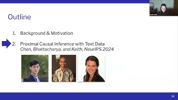 Katherine A. Keith: Proximal Causal Inference with Text Data