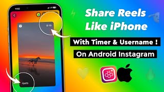 How To Share Reels Like iPhone on Honista v4 With Timer + Username | Full iOS instagram🔥