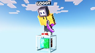 MINECRAFT BUT LOGGY HAS ONE RED BUTTON | MINECRAFT screenshot 5