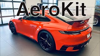 The HighGloss Black Aerokit 2022 Porsche 911 Carrera S | Lava Orange | Walk Around