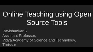 Teach online using free and open source tools News