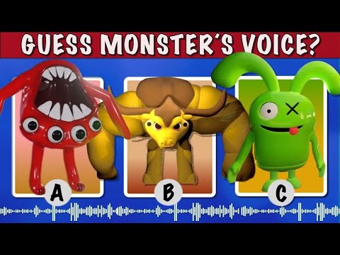 Guess the MONSTER S VOICE  16   GARTEN OF BANBAN 4   Mr GRIMM  BUBBLE PERL  DOOM DOOM voice