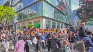 Seoul Street Walk   Myeongdong On A Perfect Warm Weekend Afternoon 4k