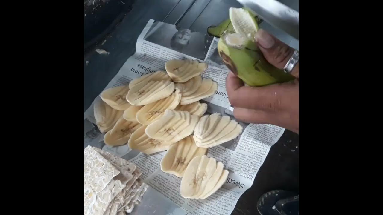 Tutorial memotong pisang kipas  #kulinerindonesia #pisangkrispi #tutorial