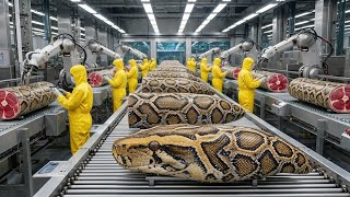 Inside the Modern Python Meat Factory: The Incredible Process You've Never Seen (Full Process)