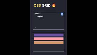 CSS Grid 🔥 | HTML CSS #shorts #css #tricks