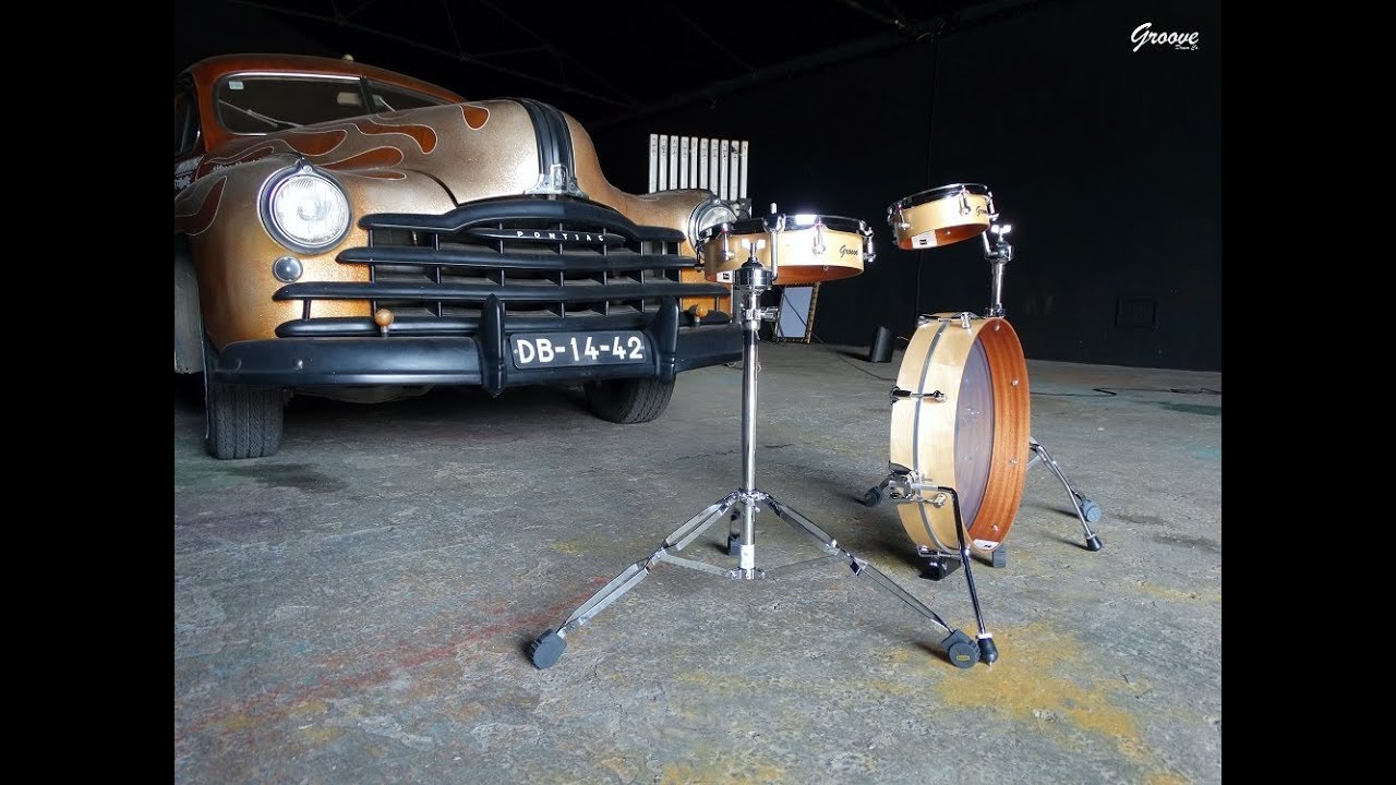 Pancake Drum Kit! DEMO 18",8",12" Maple over Mahogany YouTube