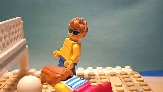 Volleyball in LEGO. Beach Volleyball/backrooms/Legomen are playing volleyball/stop-motion/anime