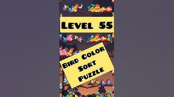 Bird sort color Puzzle Level 55 #birdsortcolor #colormatchinggame #puzzlechallenge #easybrain