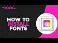 How To Install Adobe Fonts in Creative Cloud (Quick Tutorial)