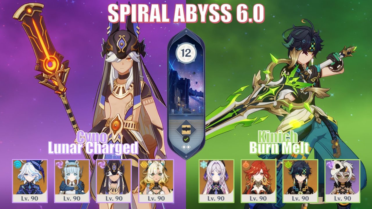 C1 Cyno Lunar Charged & C1 Kinich Burn Melt | Spiral Abyss 6.0 | Genshin Impact