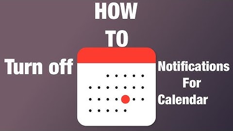 HOW TO turn off notifications from calendar on iOS devices 😯