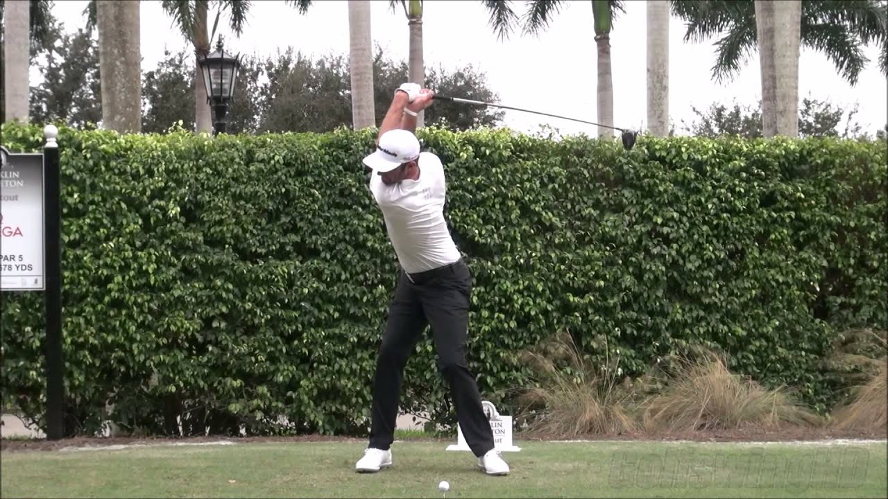 Dustin Johnson Swing Driver Front View YouTube