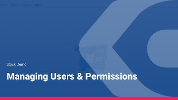 Stock Control Demo - Managing Users & Permissions
