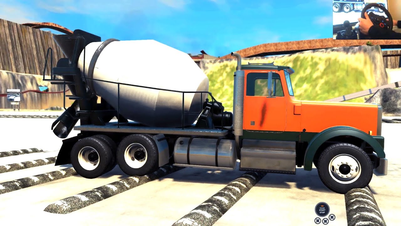 BeamNG Drive Concrete Truck vs Speed Bumps YouTube