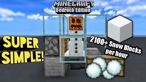 How to Build a Super Easy Snow Farm • Tutorial for Minecraft Bedrock 1.16+