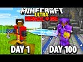 I spent 100 days in ultra hardcore minecraft heres what happened