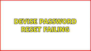 Devise Password Reset Failing
