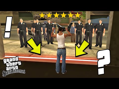 GTA SAN ANDREAS 'DA POLİSLERİN SİZE ASLA DOKUNAMADIĞI YER ! 6 YILDIZ OLSANIZ BİLE !