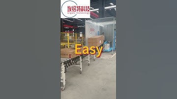How to unload various boxes from a container easily and quickly #conveyor #unloadingtruck